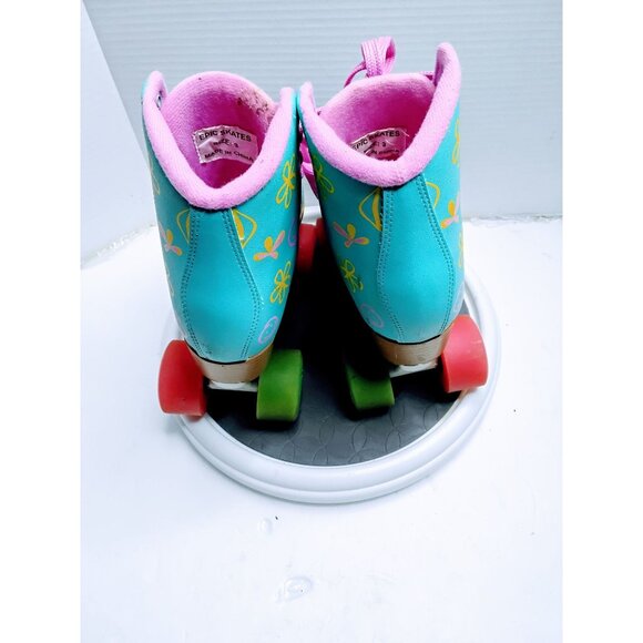 Epic Skates Girls Size 3 Roller Skates With Multicolor Wheels & Pink Laces - Picture 7 of 9